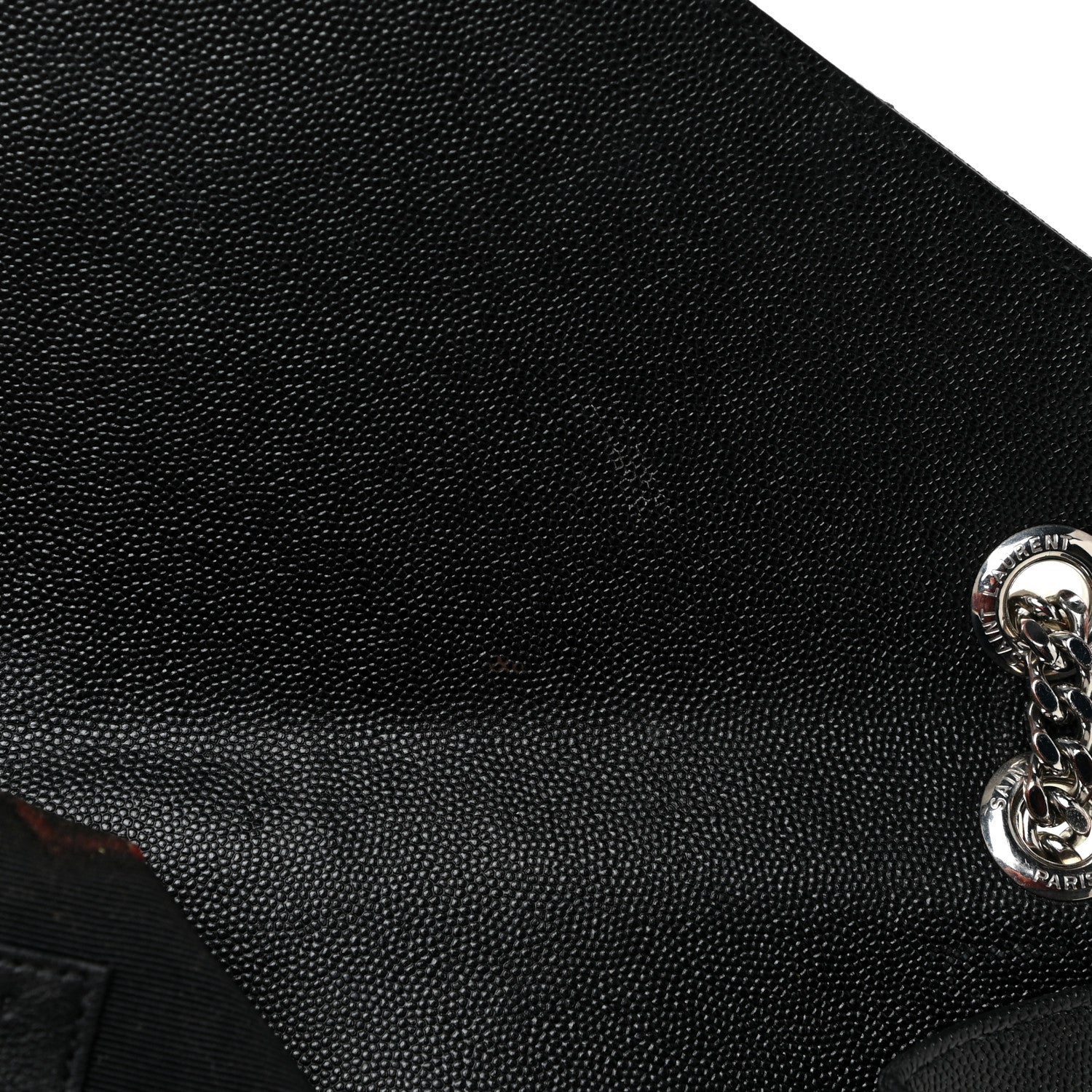 Saint Laurent Grain De Poudre Textured Mixed Matelasse Large Triquilt Monogram Satchel Black 12 of 31