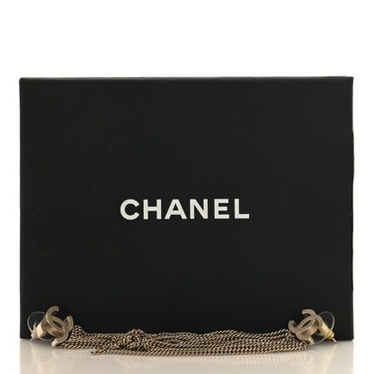 Chanel Metal CC Multi Strand Chain Drop Earrings Gold 5 of 5