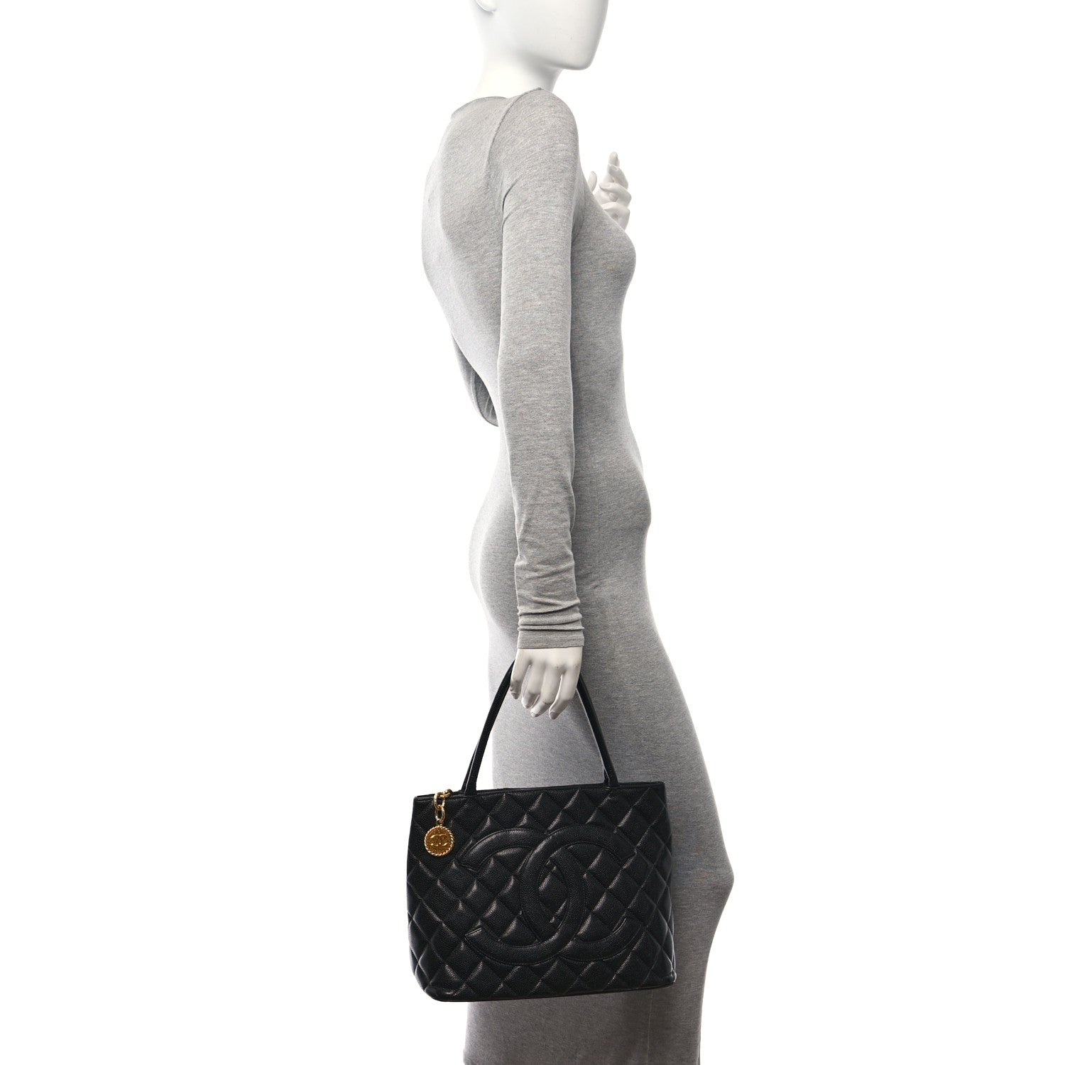 Chanel Caviar Quilted Medallion Tote Black 2 of 10