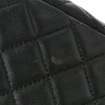 Chanel Lambskin Quilted CC Chain Bucket Bag Black Black 13 of 14