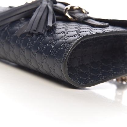 Gucci Microguccissima Mini Emily Chain Shoulder Bag Blue 9 of 10