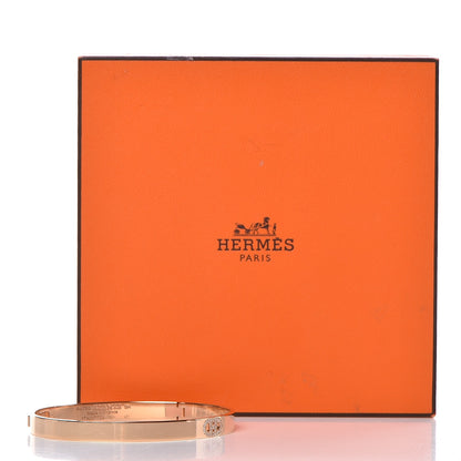Hermes 18K Rose Gold Diamond PM H D'Ancre Bracelet SH 6 of 6