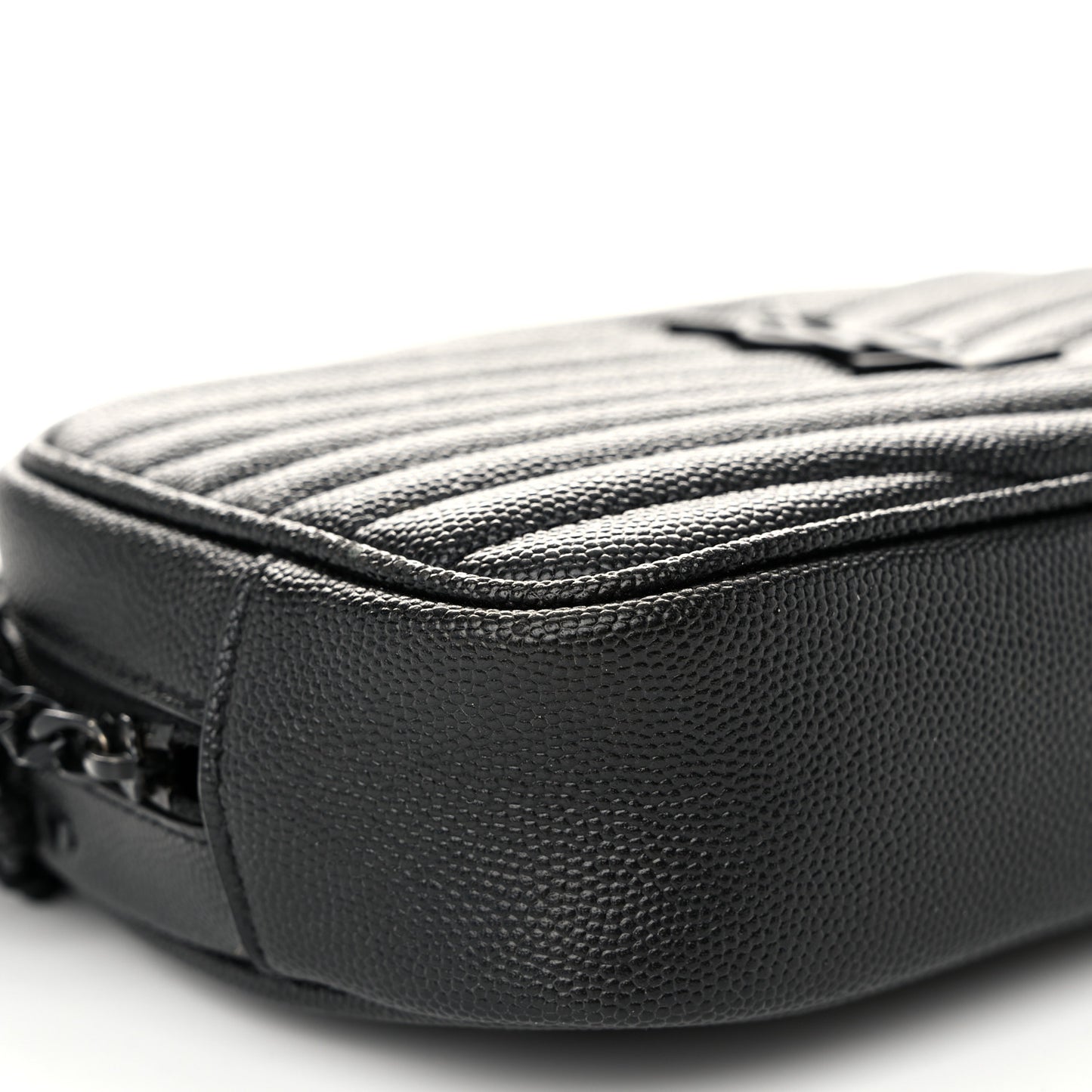 Grain De Poudre Matelasse Monochrome Monogram Mini Lou Camera Bag Black