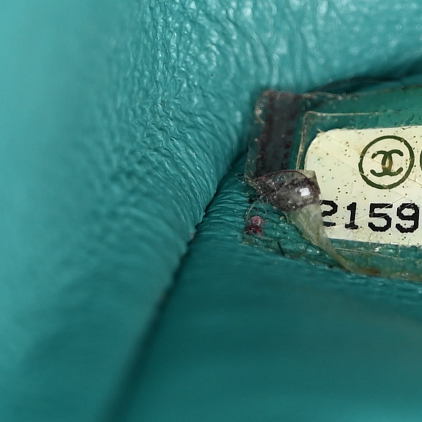 Lambskin Quilted Tri-Color Jumbo Double Flap Navy Blue Green