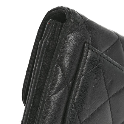Chanel Lambskin Quilted Medium Flap Wallet Black 13 of 14