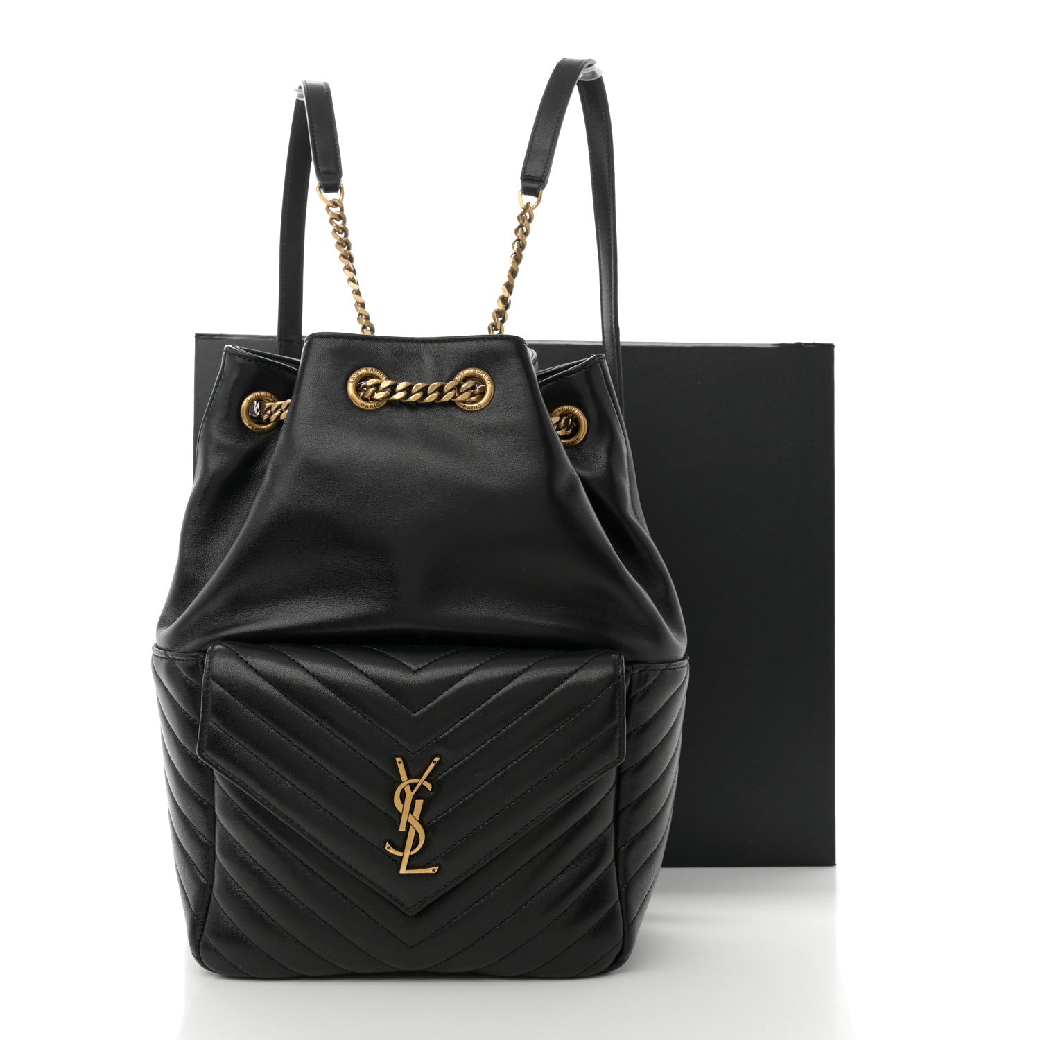 Saint Laurent Lambskin Matelasse Monogram Joe Backpack Black 11 of 11