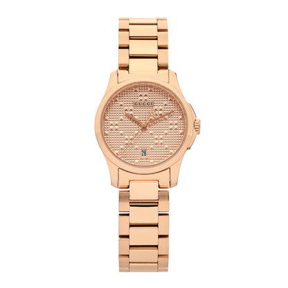 Gucci Stainless Steel 27mm G-Timeless Diamante Quartz Watch Rose 1 of 4