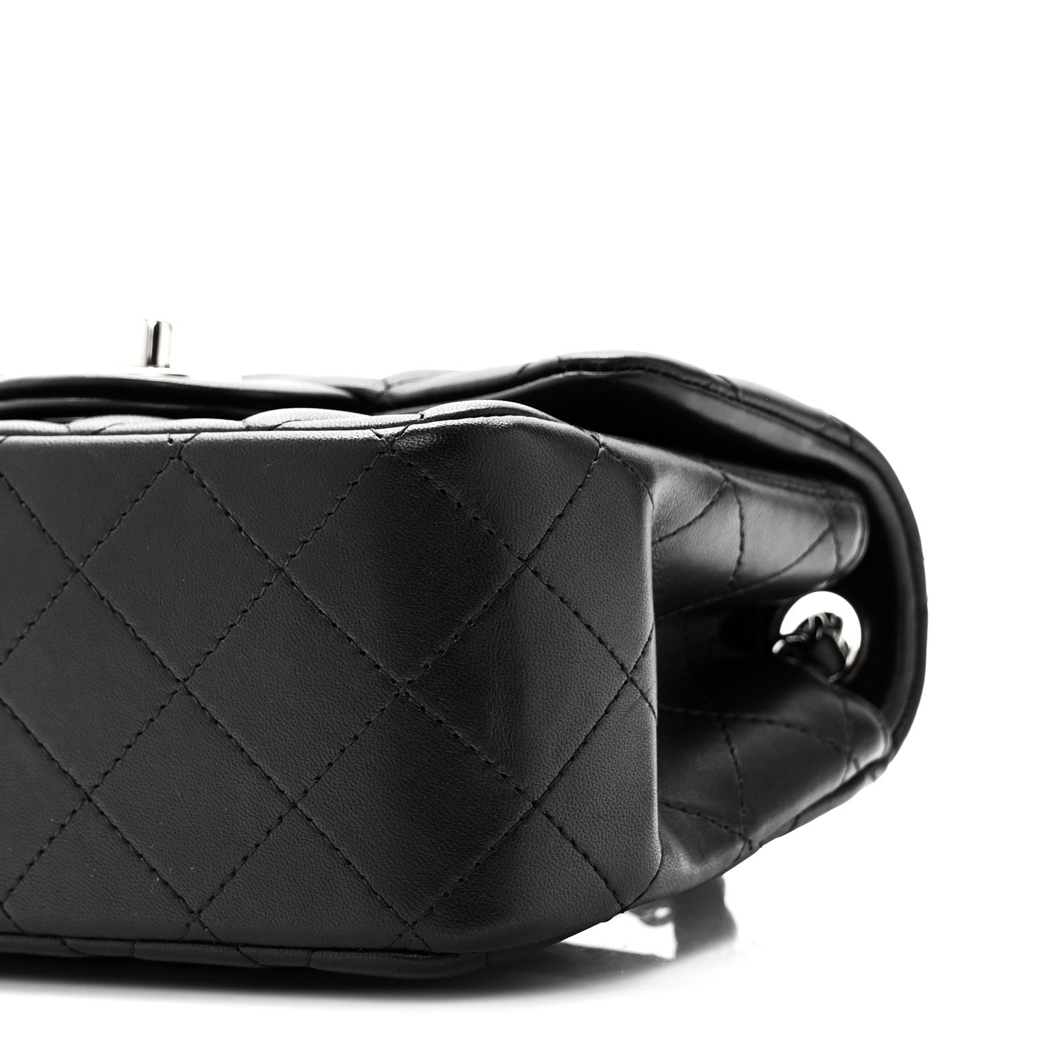Chanel Lambskin Quilted Mini Square Flap Black 9 of 10