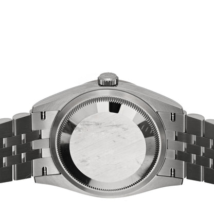 Rolex Stainless Steel 18K White Gold 36mm Oyster Perpetual Datejust Watch Blue Fluted 126234 4 of 5