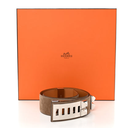 Hermes Taurillon Gaucho Collier De Chien CDC Belt 85 Muscade 8 of 8
