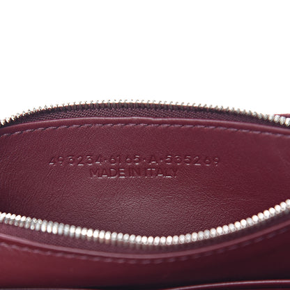 Balenciaga Nylon Jacquard Diagonal Logo Small Scarf Lock Chain Shoulder Bag Rouge Bordeaux Black Beige 7 of 10