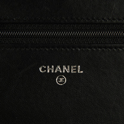 Chanel Lambskin Quilted Wallet On Chain WOC Black 6 of 8