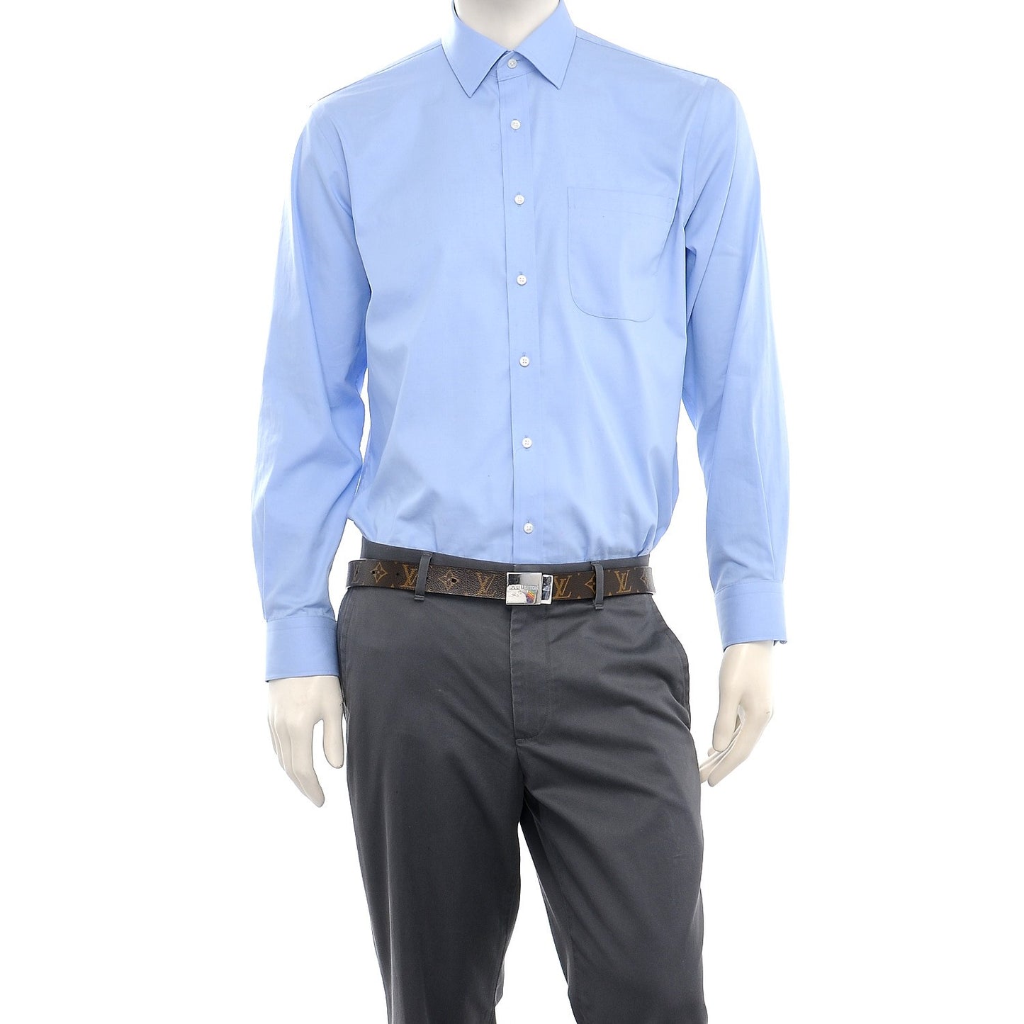 Monogram Ceinture Belt Silver Buckle 85 34