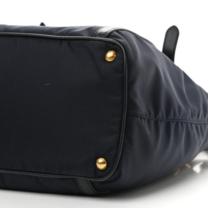 Prada Tessuto Nylon Soft Calf Tote Baltico 10 of 13