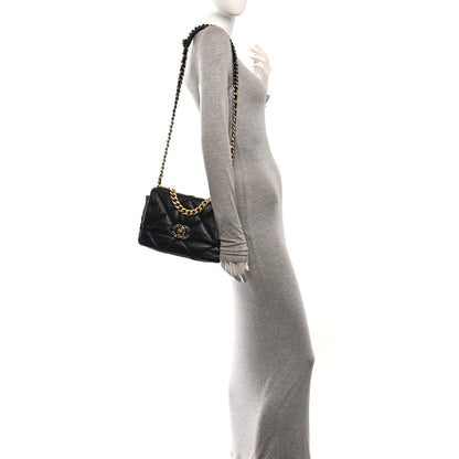 Chanel Lambskin Quilted Medium Chanel 19 Flap Black 2 of 10