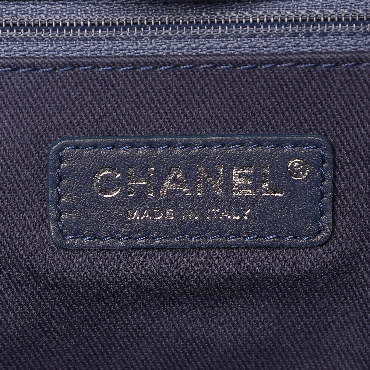 Chanel Canvas Large Deauville Tote Blue 7 of 8