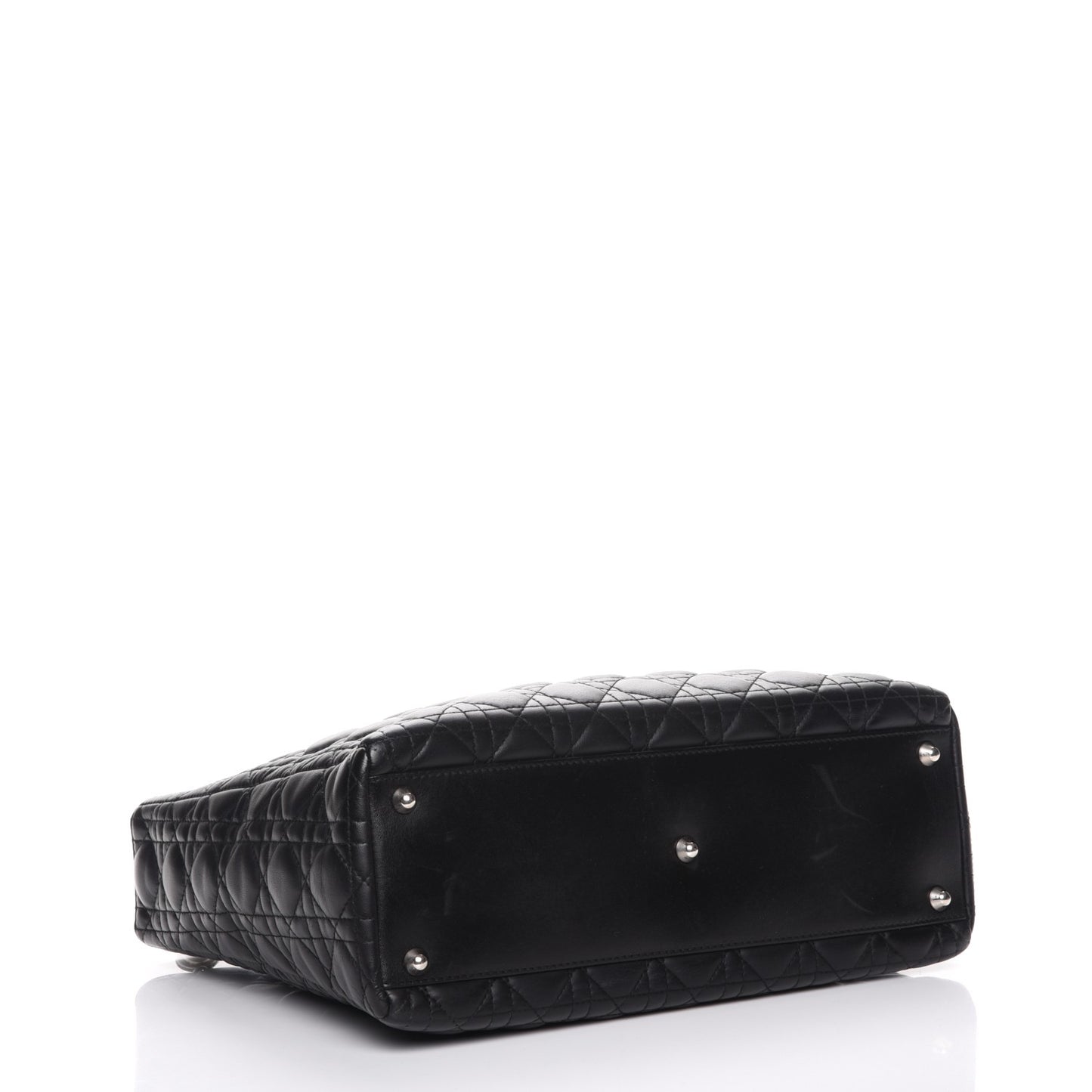 Lambskin Cannage Large Lady Dior Black