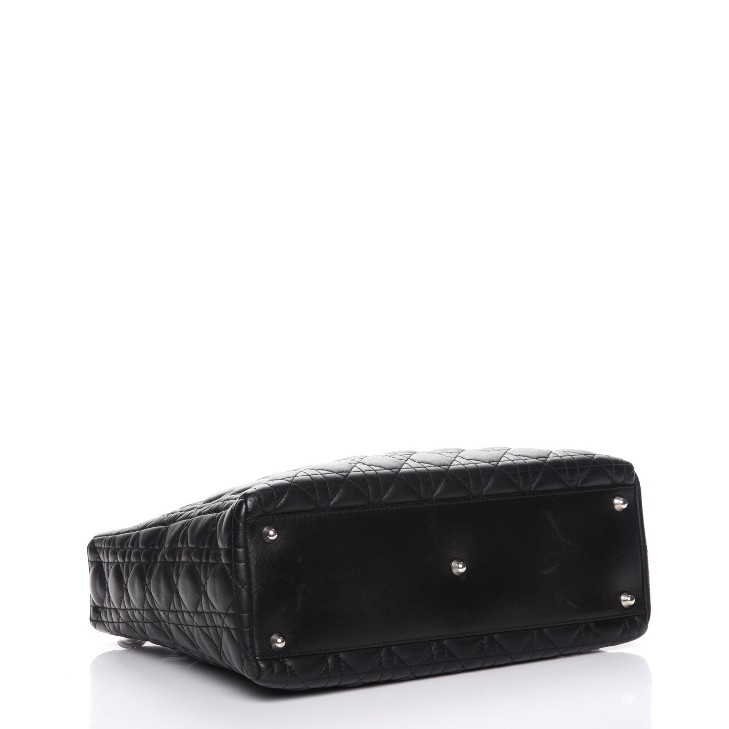 Christian Dior Lambskin Cannage Large Lady Dior Black 5 of 9