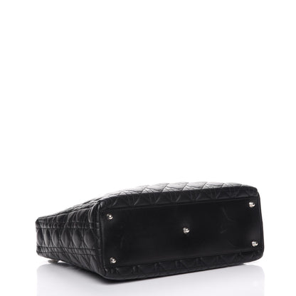 Christian Dior Lambskin Cannage Large Lady Dior Black 5 of 9