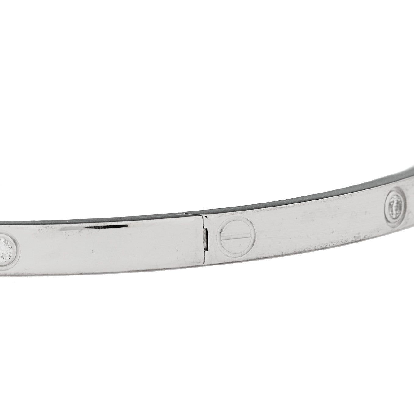Cartier 18K White Gold 6 Diamond Small LOVE Bracelet 18 4 of 7