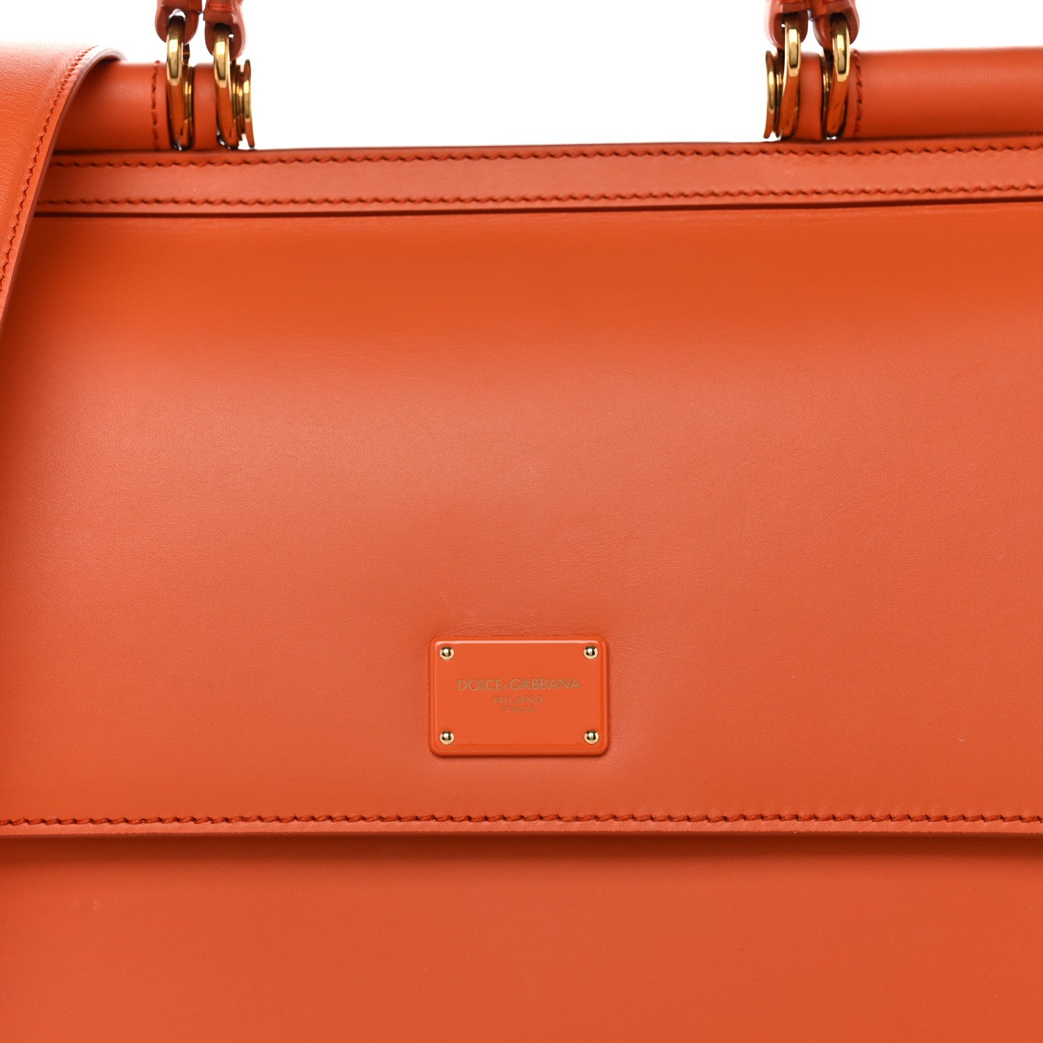 Dolce & Gabbana Vitello Morbido Large Sicily 58 Bag Orange 9 of 12