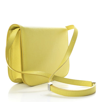 Celine Liege Calfskin Medium Classic Box Flap Bag Fluo Yellow 3 of 10