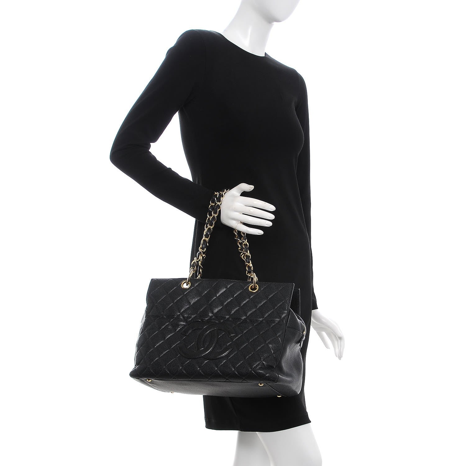 Chanel Caviar Quilted Grand Timeless Tote GTT Black 2 of 22