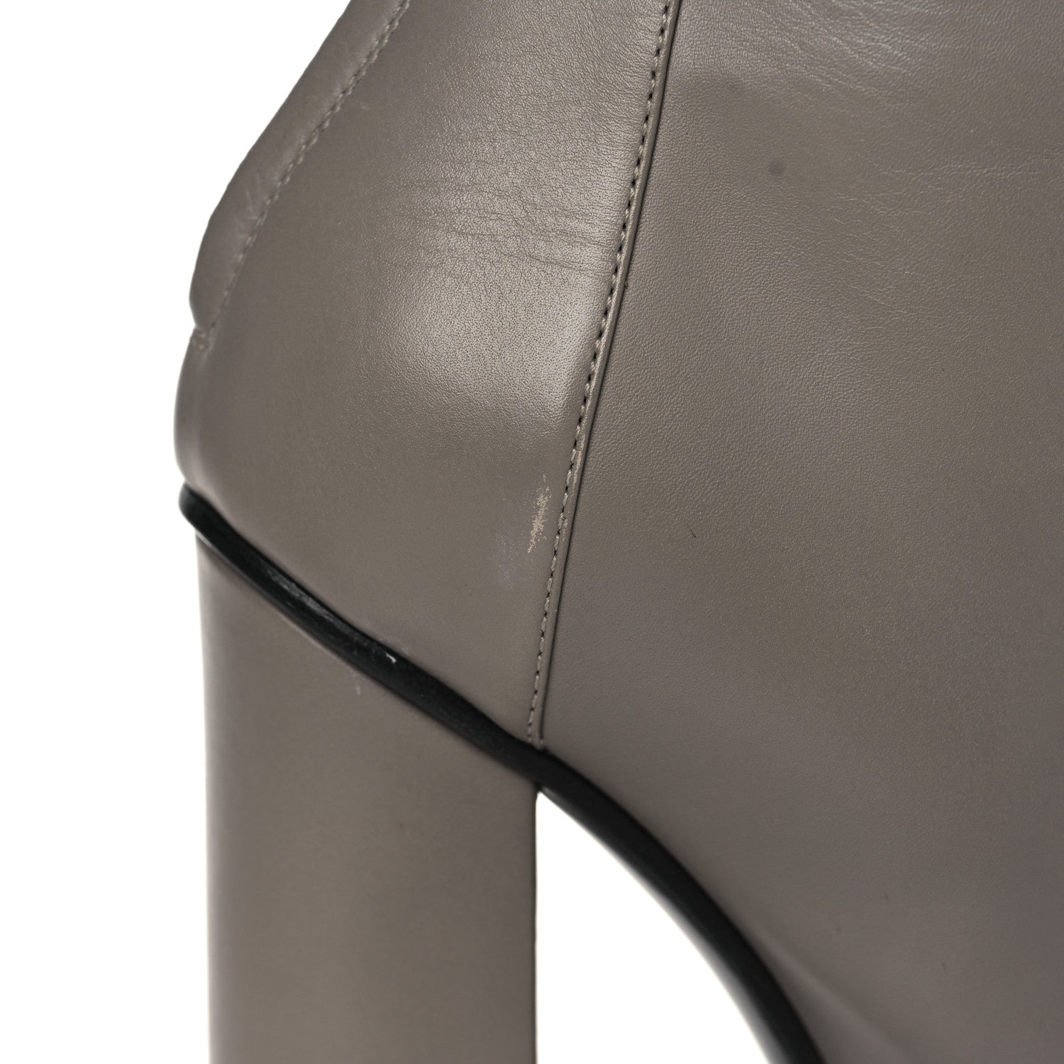 Gucci Calfskin Twiggy Horsebit Boot 39 Storm Grey 12 of 14