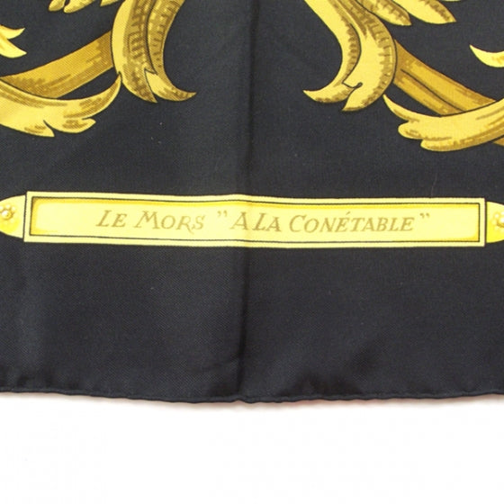 Silk Scarf Le Mors Black Gold