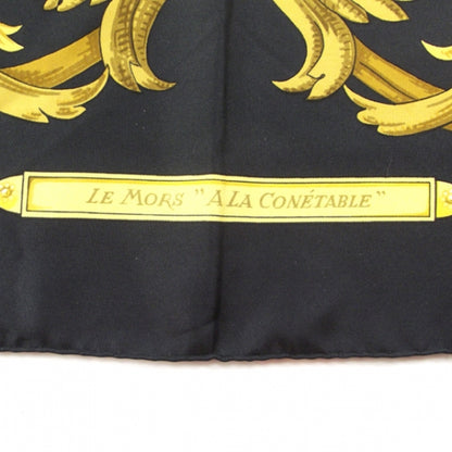 Hermes Silk Scarf Le Mors Black Gold 4 of 8