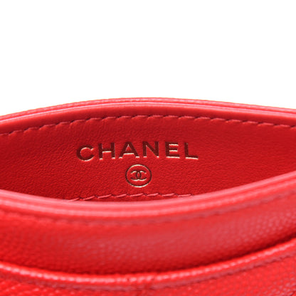 Chanel Caviar Quilted Card Holder Red 6 of 9
