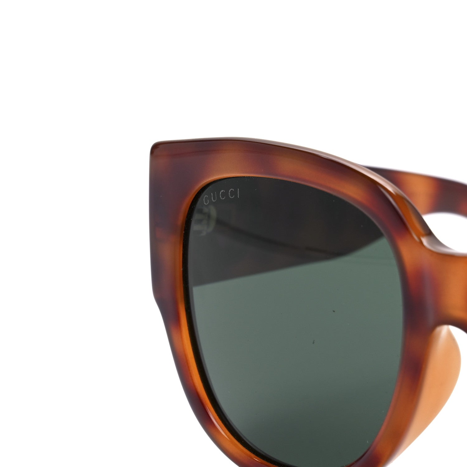 Gucci Acetate Square Frame Sunglasses GG0142SA Tortoise 7 of 8