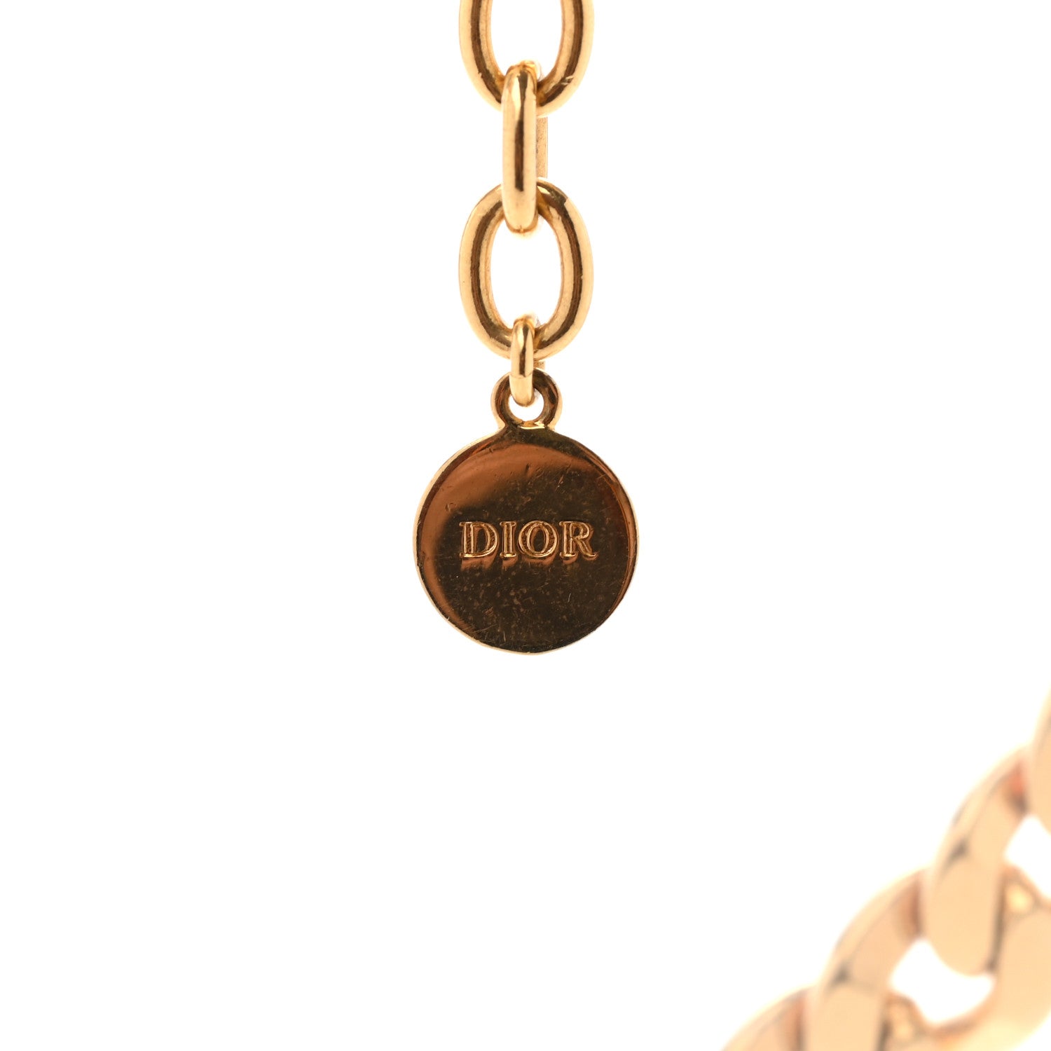 Christian Dior Metal CD Choker Necklace Gold 5 of 5