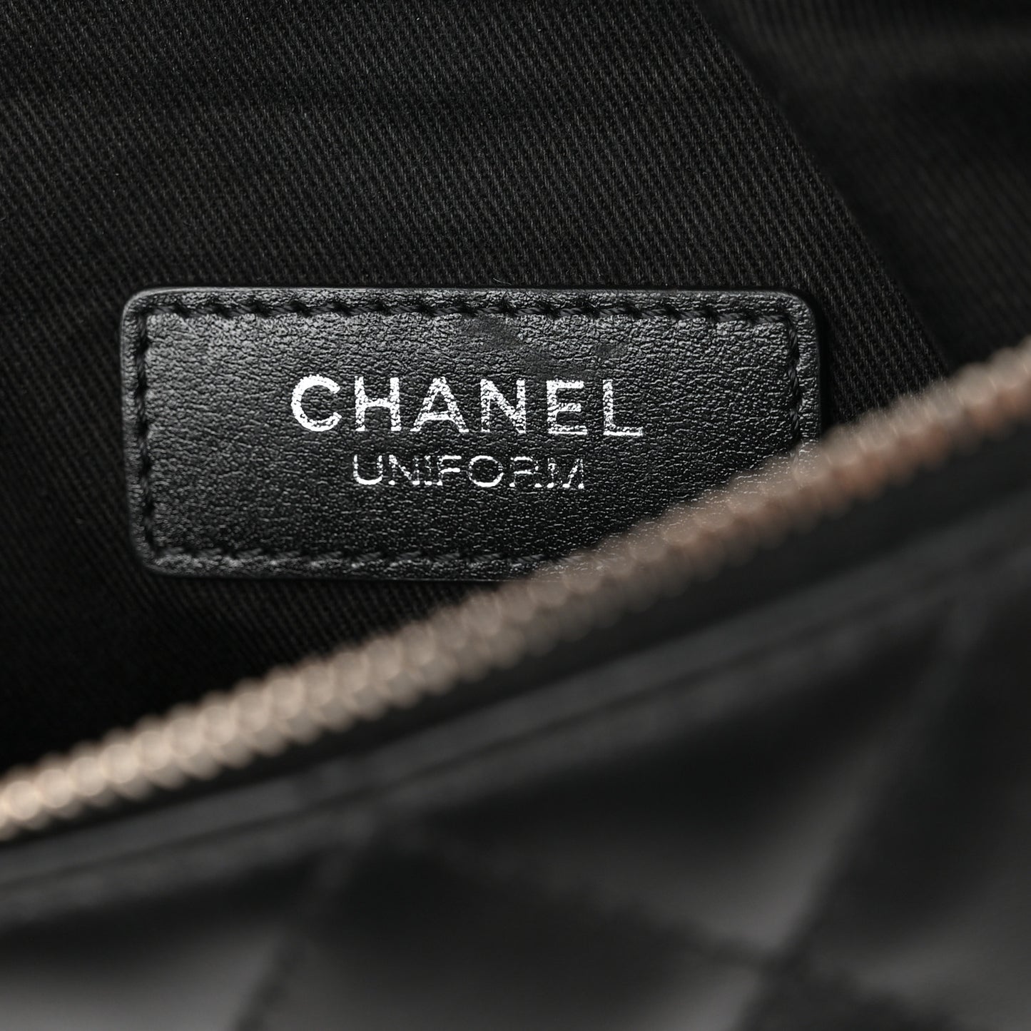 Calfskin Quilted Waist Belt Bag Black