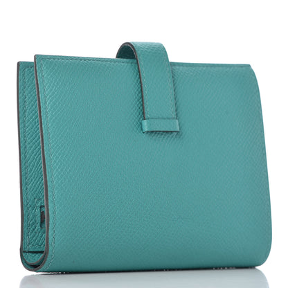 Hermes Epsom Bearn Compact Wallet Vert Verone 3 of 8