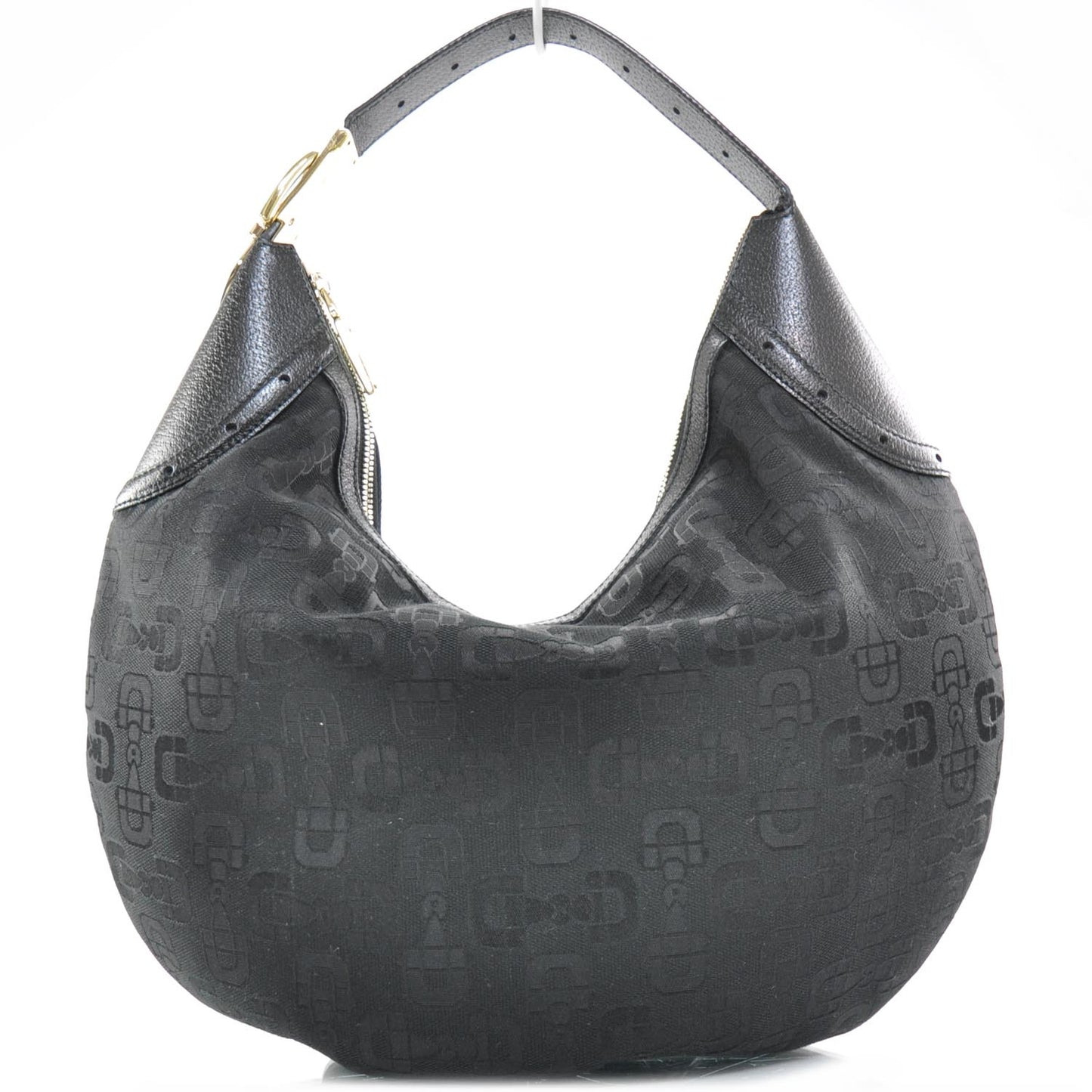 Canvas Horsebit Glam Hobo Black
