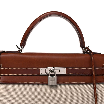 Hermes Toile Barenia Kelly Sellier 32 Fauve 6 of 19