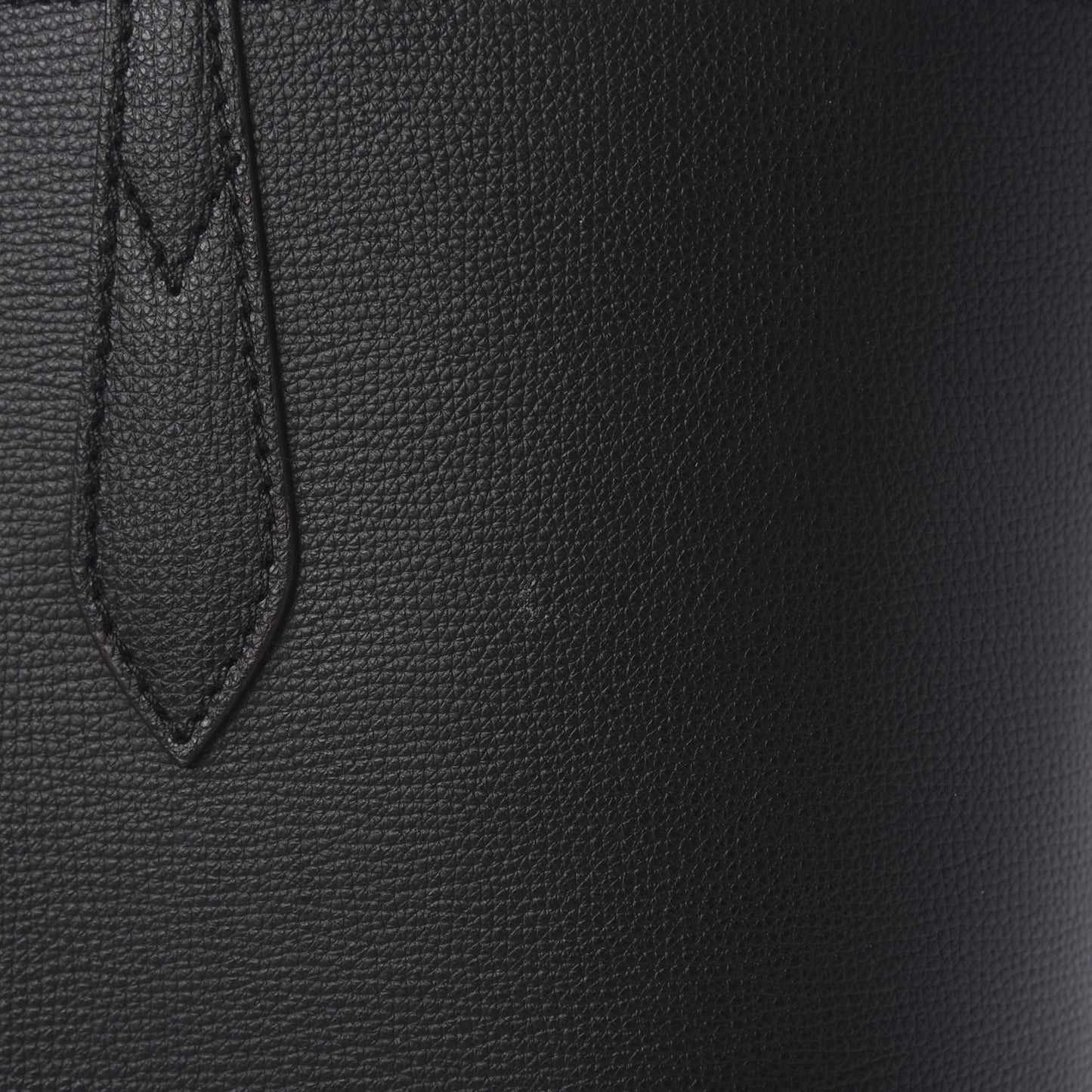 Grainy Calfskin Haymarket Check Medium Reversible Tote Black