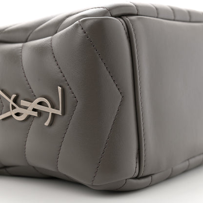Saint Laurent Calfskin Y Quilted Monogram Small Loulou Bowling Bag Earth 9 of 10