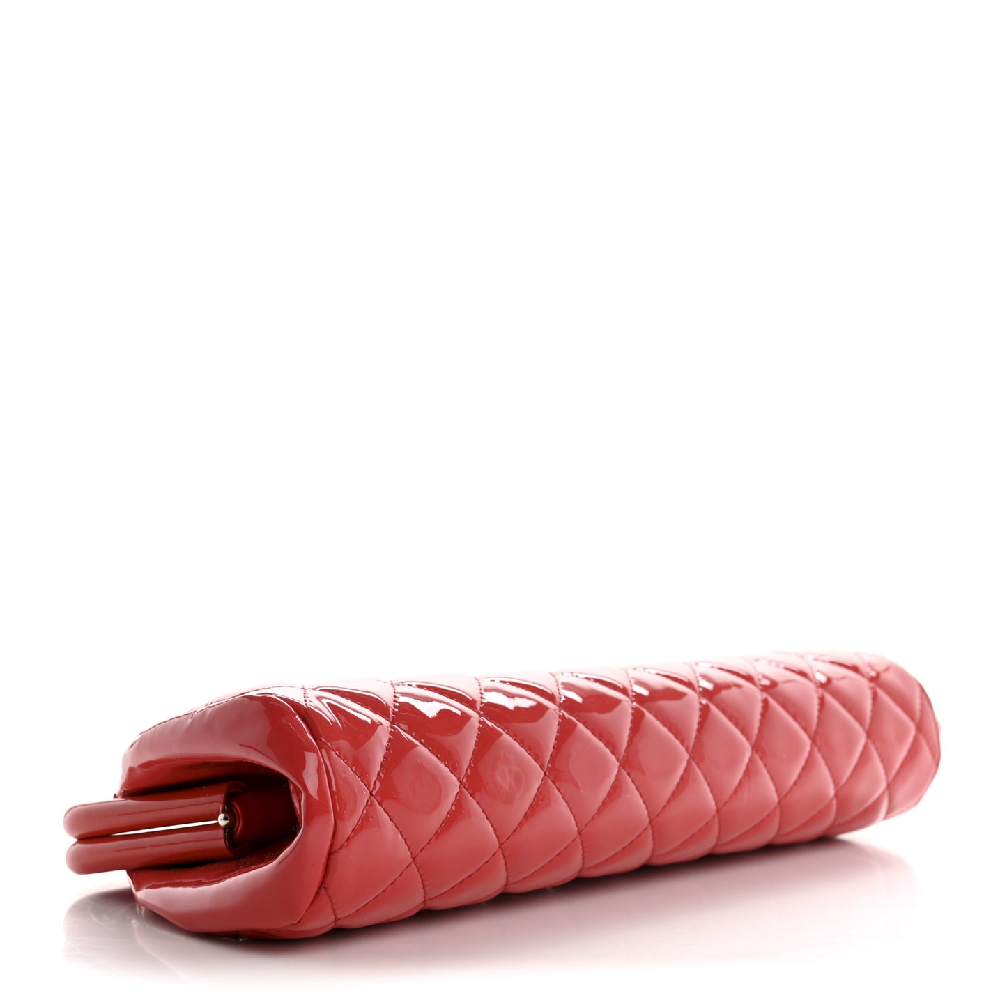 Patent Quilted Timeless Clutch Red
