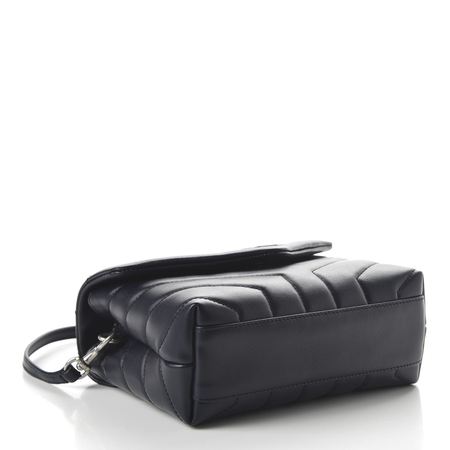 Saint Laurent Calfskin Y Quilted Monogram Toy Loulou Crossbody Bag Medium Blue 4 of 10