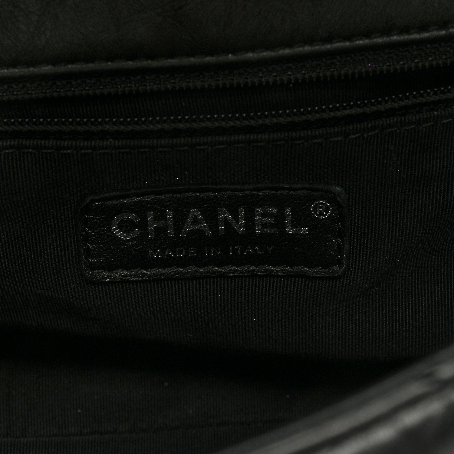 Chanel Crumpled Calfskin Medium Chain All Over Flap Black 5 of 8