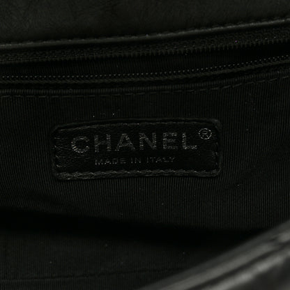 Chanel Crumpled Calfskin Medium Chain All Over Flap Black 5 of 8