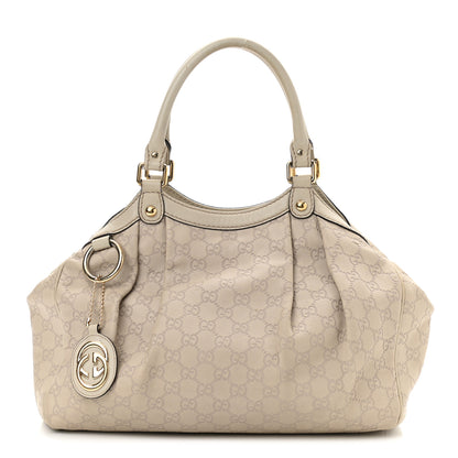 Gucci Guccissima Medium Sukey Tote Mystic White 1 of 14