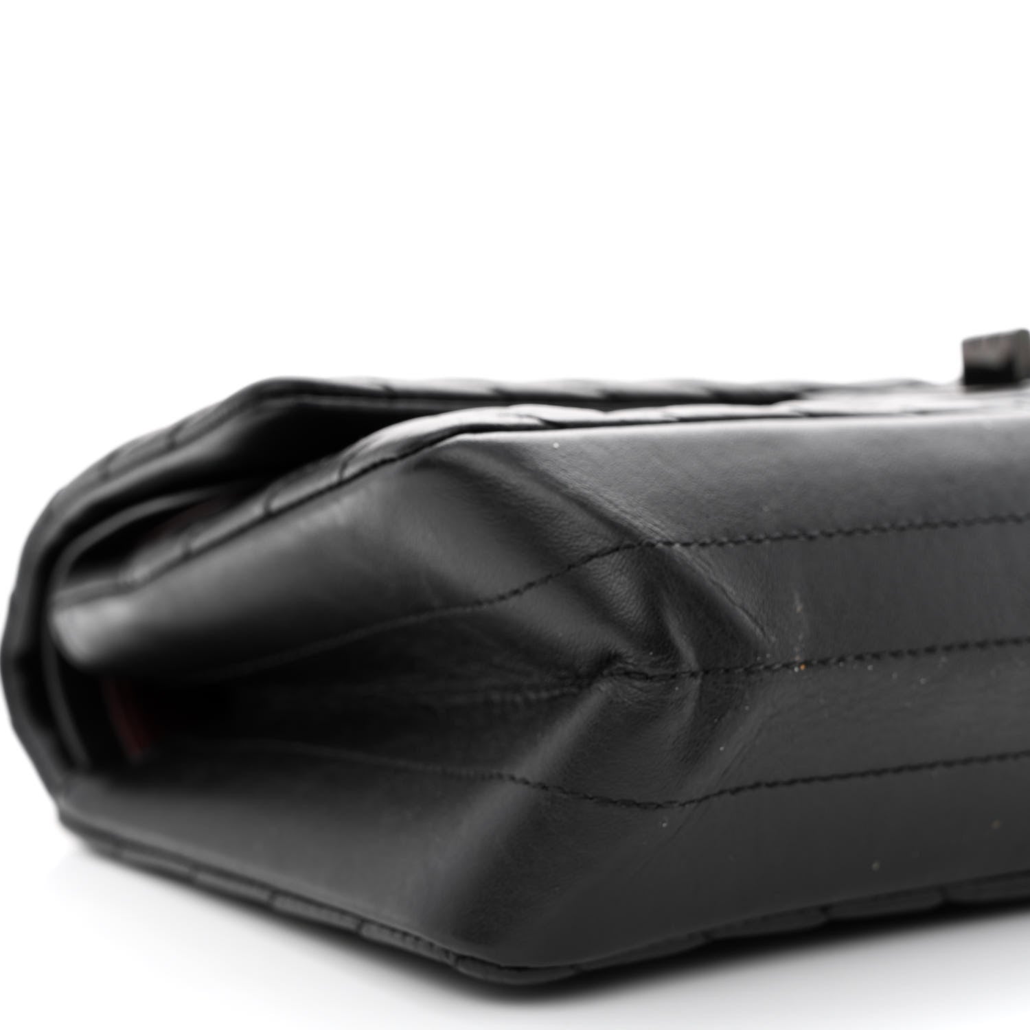 Chanel Aged Calfskin Chevron Quilted 2.55 Reissue 225 Flap So Black 9 of 14
