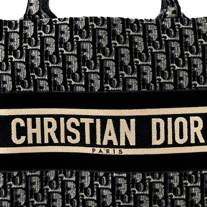 Christian Dior Oblique Velvet Medium Book Tote Blue Multicolor 8 of 12