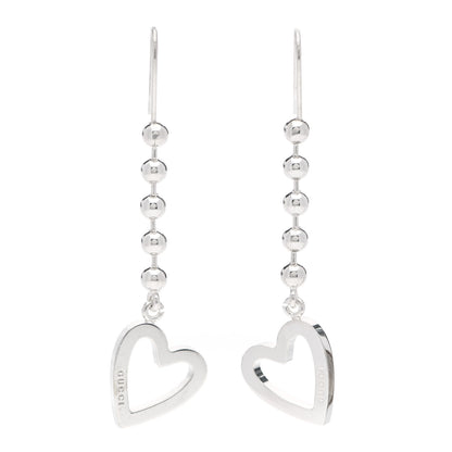 Gucci Sterling Silver Heart Drop Earrings 1 of 6