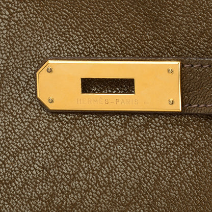 Hermes Chevre de Coromandel Kelly Retourne 32 Vert Bronze 8 of 22
