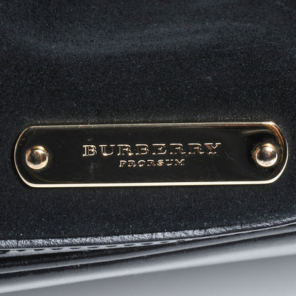 Burberry Suede Calfskin Medium Whipstitch Tote Black 6 of 9