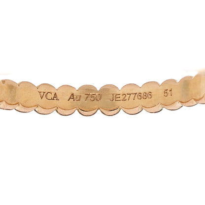 Van Cleef & Arpels 18K Rose Gold Small Perlee Ring 51 5.75 4 of 5